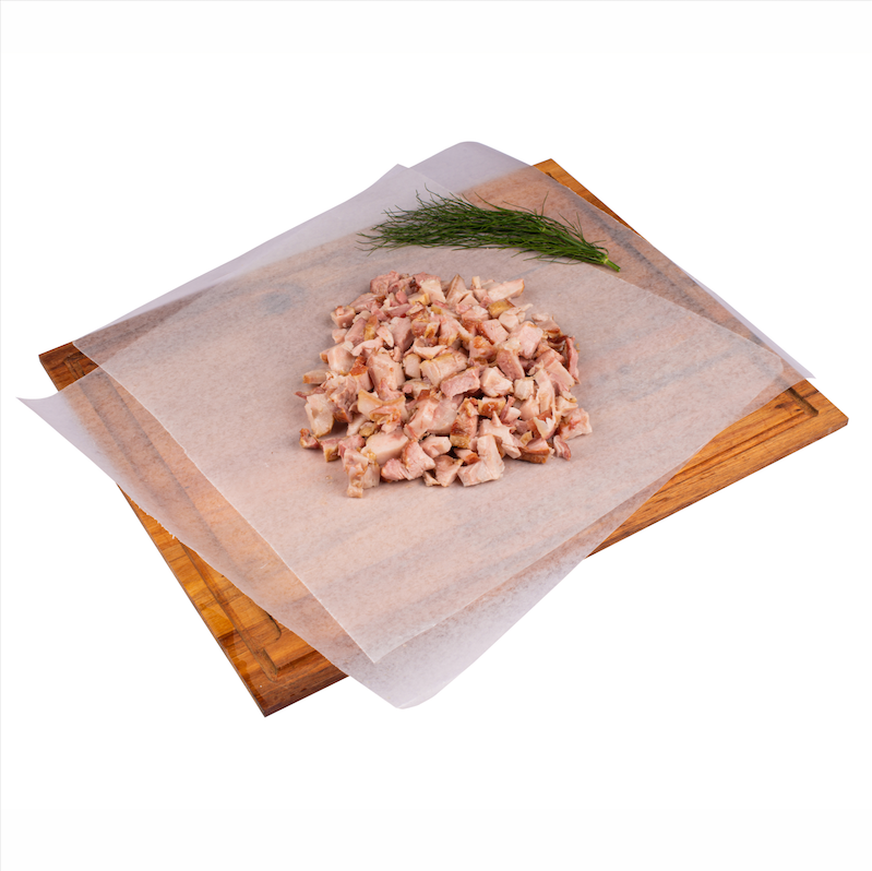 Tocineta ahumada en trocitos x 1/2 libra