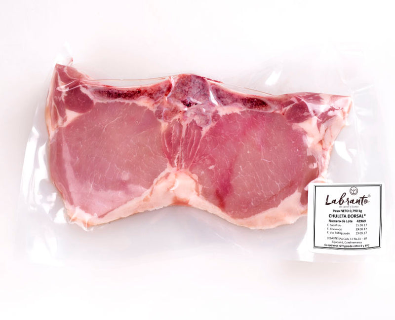 Chuleta dorsal sin piel x 2 und - 1 libra