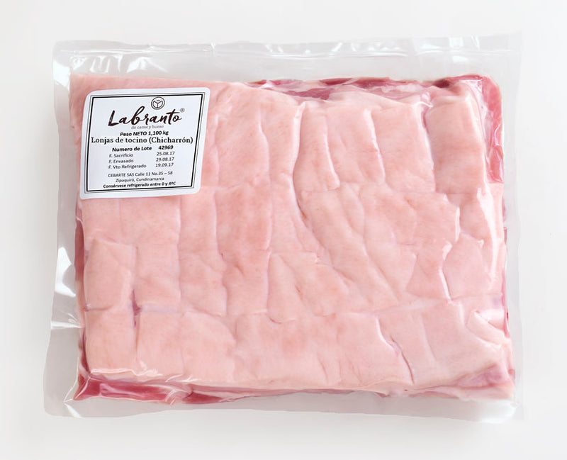 Lonjas de chicharrón x 1 libra